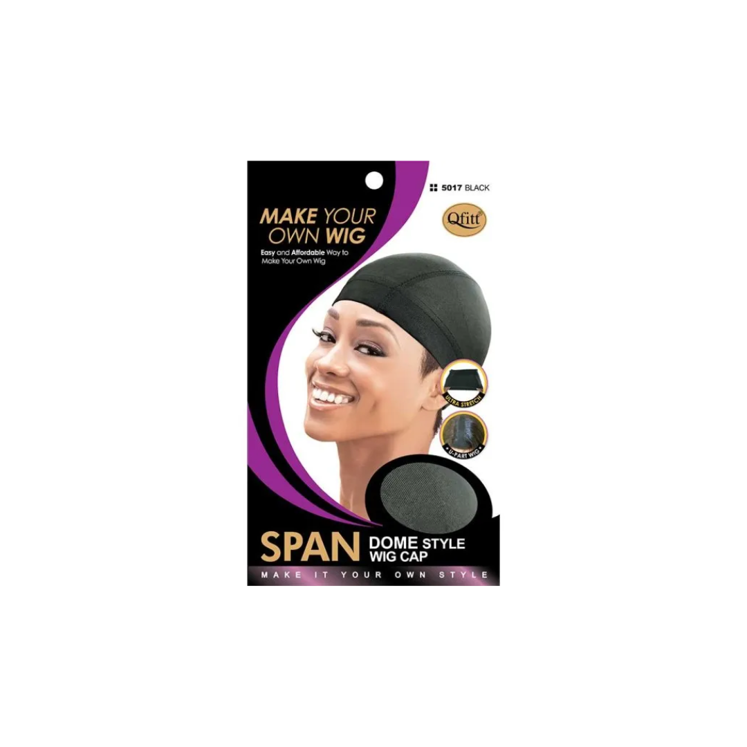 Qfitt Black Spandex Dome Cap