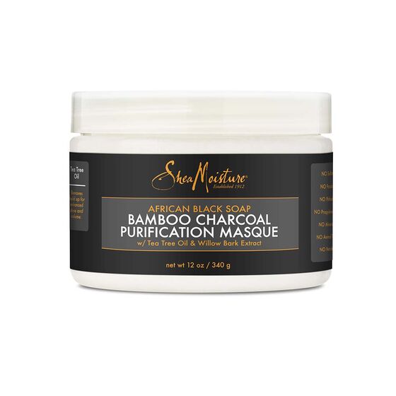 Shea Moisture African Black Soap Bamboo Charcoal Purification Hair Masque