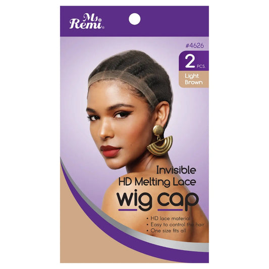 Ms. Remi HD Invisible Melting Wig Cap 2 pack, Light Brown