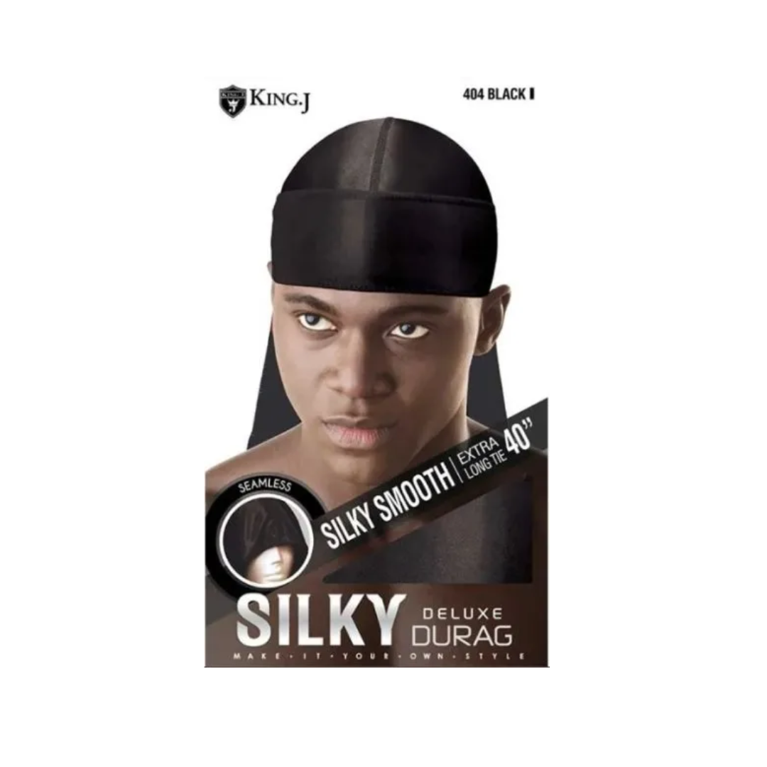 King J Black Silky Durag