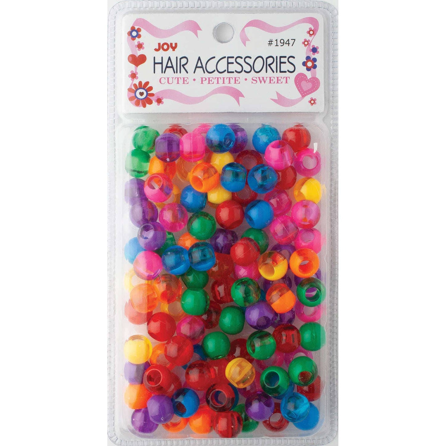 Joy Round Extra Large Two Tone Multi Coloured Beads