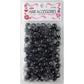 Joy Round Plastic Beads Extra Large Two Tone Dark Vivid Black