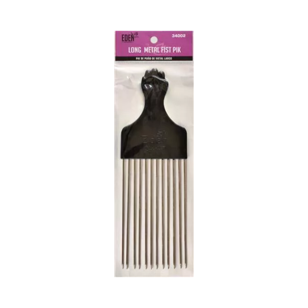Eden Long Metal Afro Comb
