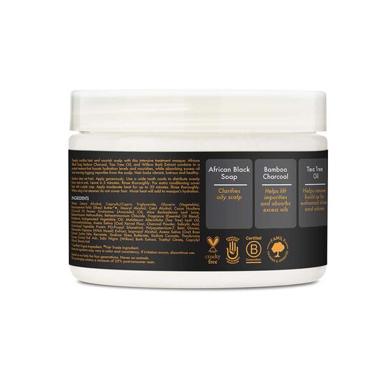 Shea Moisture African Black Soap Bamboo Charcoal Purification Hair Masque
