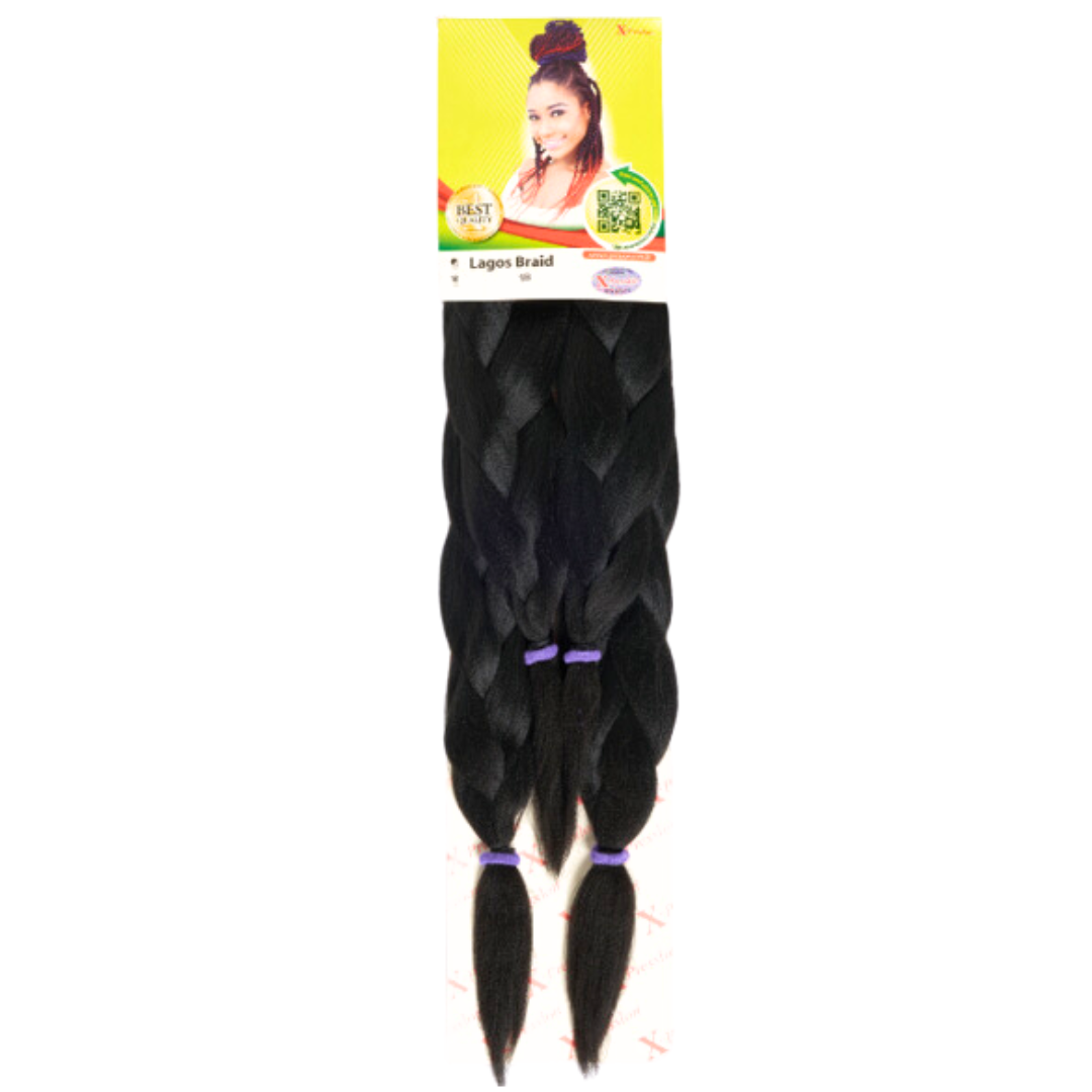 X-Pression Lagos Braid Pre-Stretched extension Braiding Hair Another Beauty Supply Company