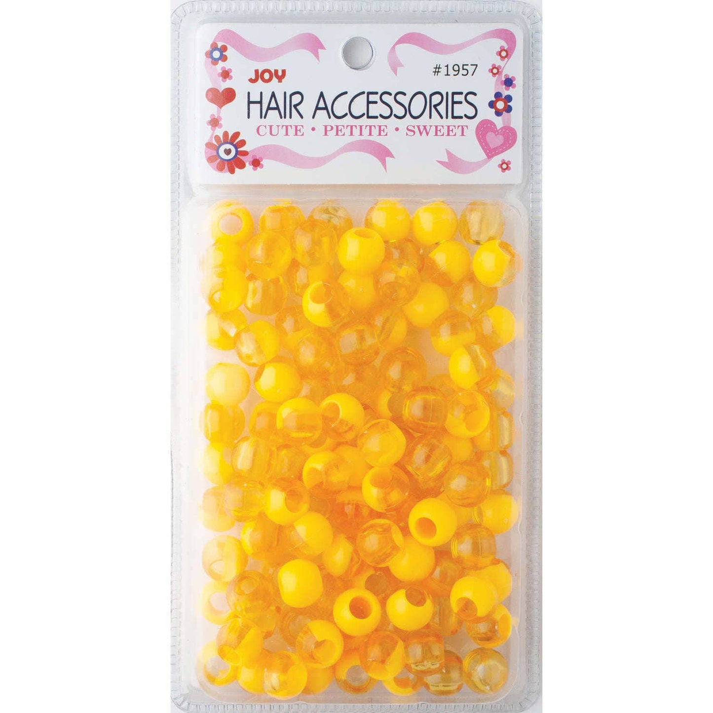 Joy Round Extra Large Two Tone Pastel Yellow Beads