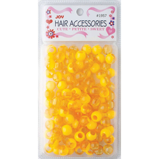 Joy Round Extra Large Two Tone Pastel Yellow Beads